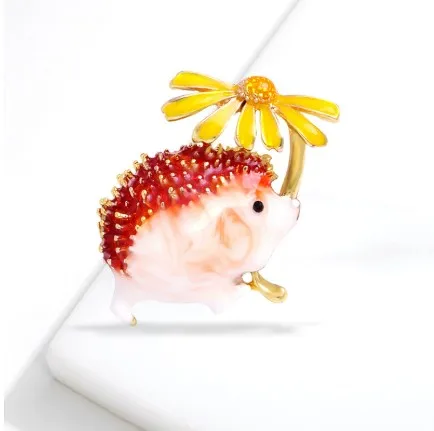 Whimsical Chamomile Hedgehog Brooch 8 Whimsical Chamomile Hedgehog Brooch - Image 8