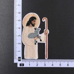 Flowers Christian Jesus Embroidered Iron-On Patch 19 S79fc3b9ffb2e45fb9ac405bb895428fdT