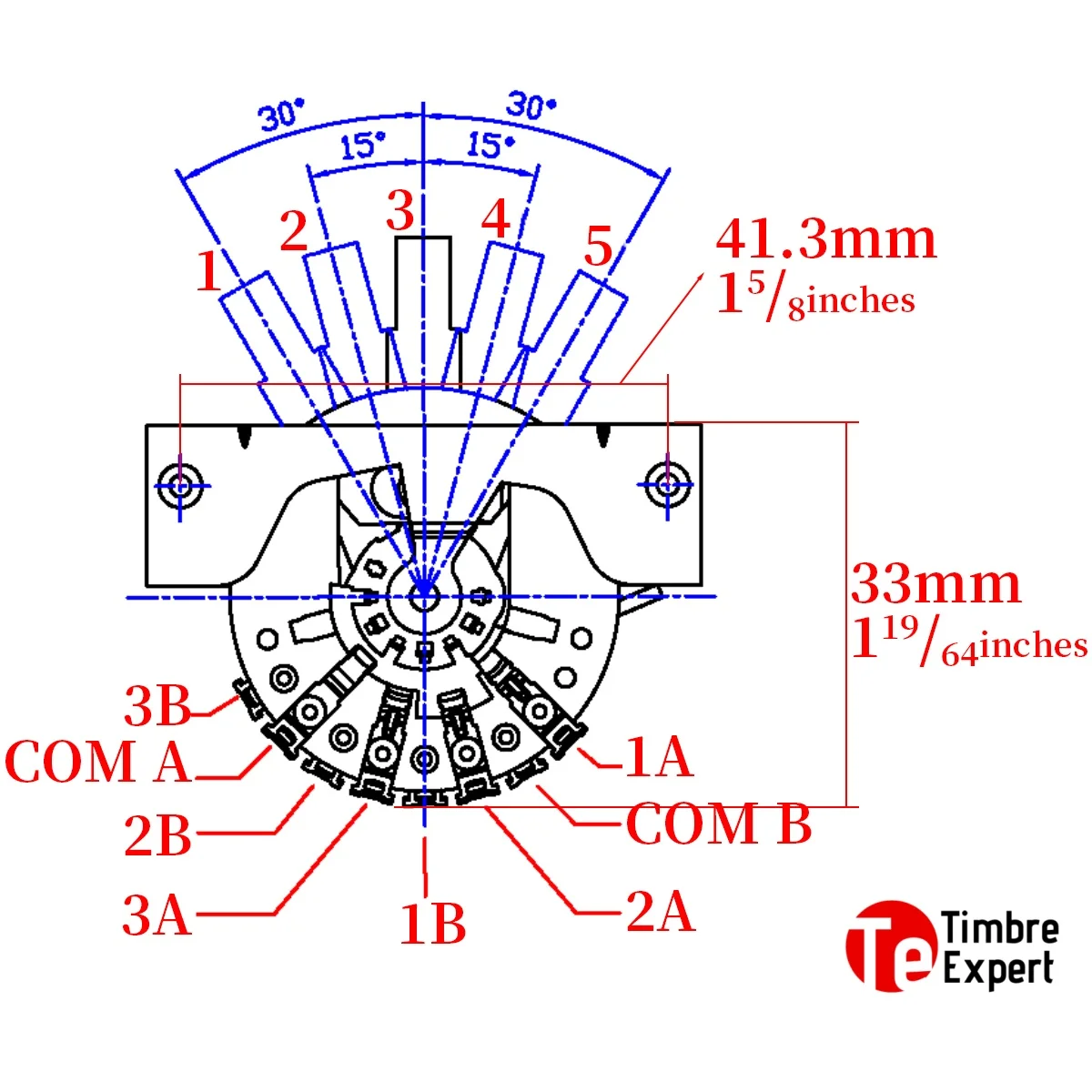 Chrome Guitar Pickup Switch for Telecaster & Stratocaster 6 Chrome Guitar Pickup Switch for Telecaster & Stratocaster - Image 6