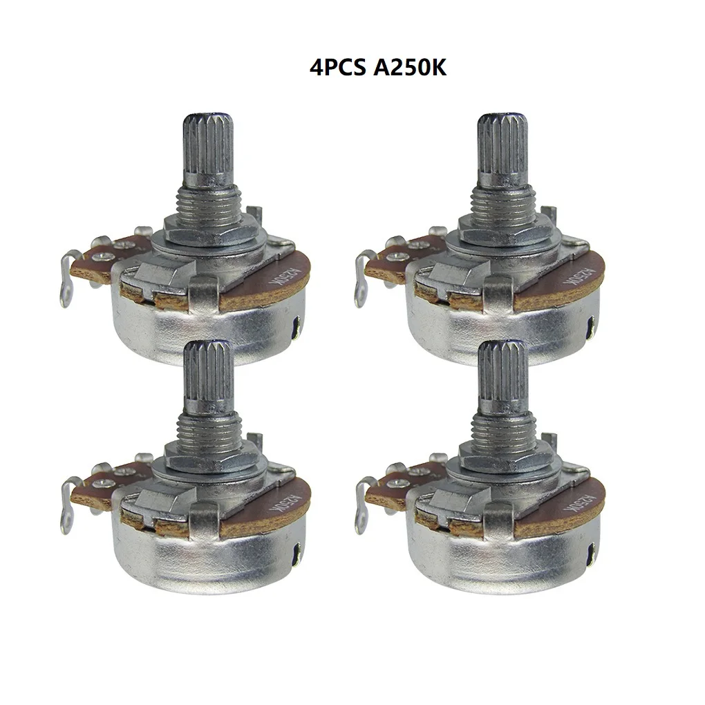 Set of 4 Guitar Potentiometers 250KΩ/500KΩ 24.5mm 10 Set of 4 Guitar Potentiometers 250KΩ/500KΩ 24.5mm - Image 10