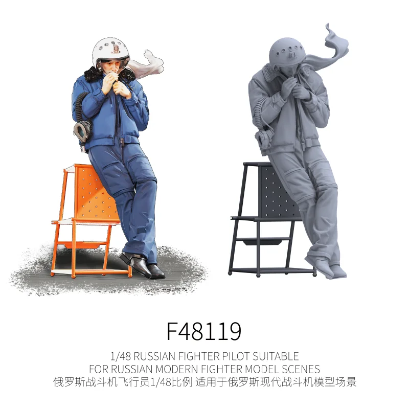 Russian Fighter Pilot 1/48 Resin Model 8 Russian Fighter Pilot 1/48 Resin Model - Image 8