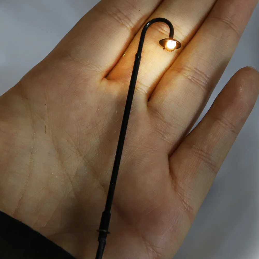 Vintage Miniature Metal Street Lamps Set of Three 2 Vintage Miniature Metal Street Lamps Set of Three - Image 2