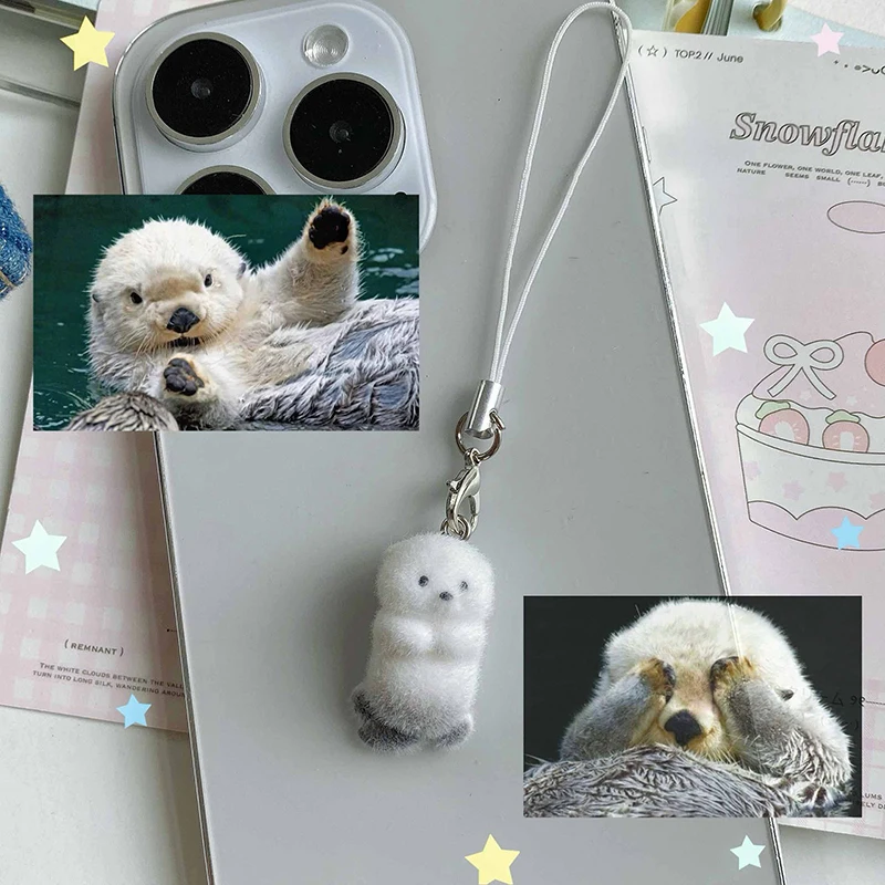 Cute 4cm Plush Sea Otter Keychain 2 Cute 4cm Plush Sea Otter Keychain - Image 2