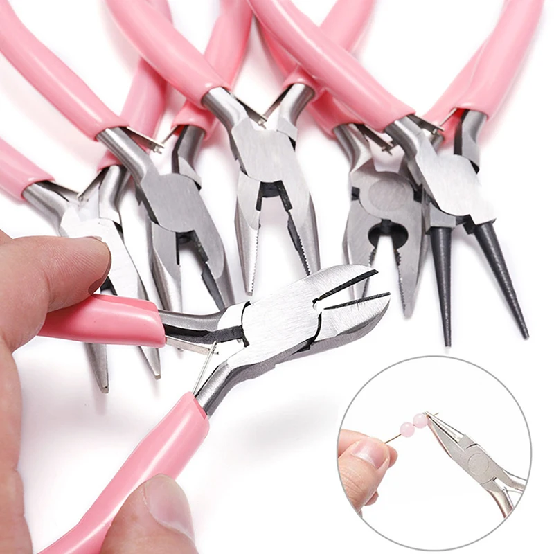 Elegant Mini Jewelry Pliers with Pink Handles 2 Elegant Mini Jewelry Pliers with Pink Handles - Image 2
