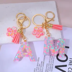 Holographic Initial Keychain for Women 13 S7a95968fdd8c46658e9ce95184f4feb5F