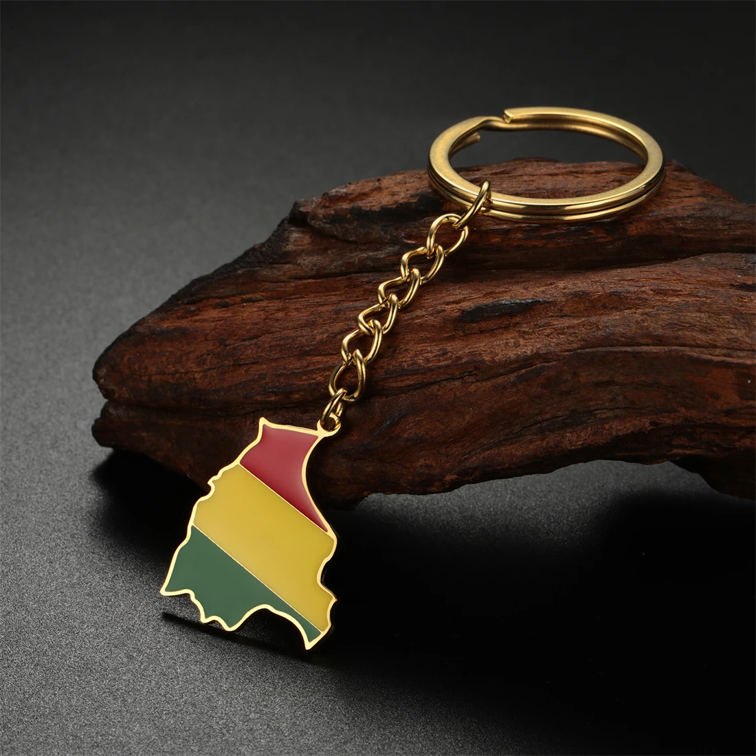 Elegant Stainless Steel Bolivia Map Keychain 2 Elegant Stainless Steel Bolivia Map Keychain - Image 2