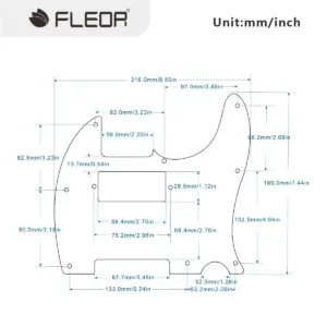 Black 3-Ply TL Guitar Pickguard with Humbucker Cutout 11 S7aac1e2e52414d3b9f4ae2c49f3bd0f2x