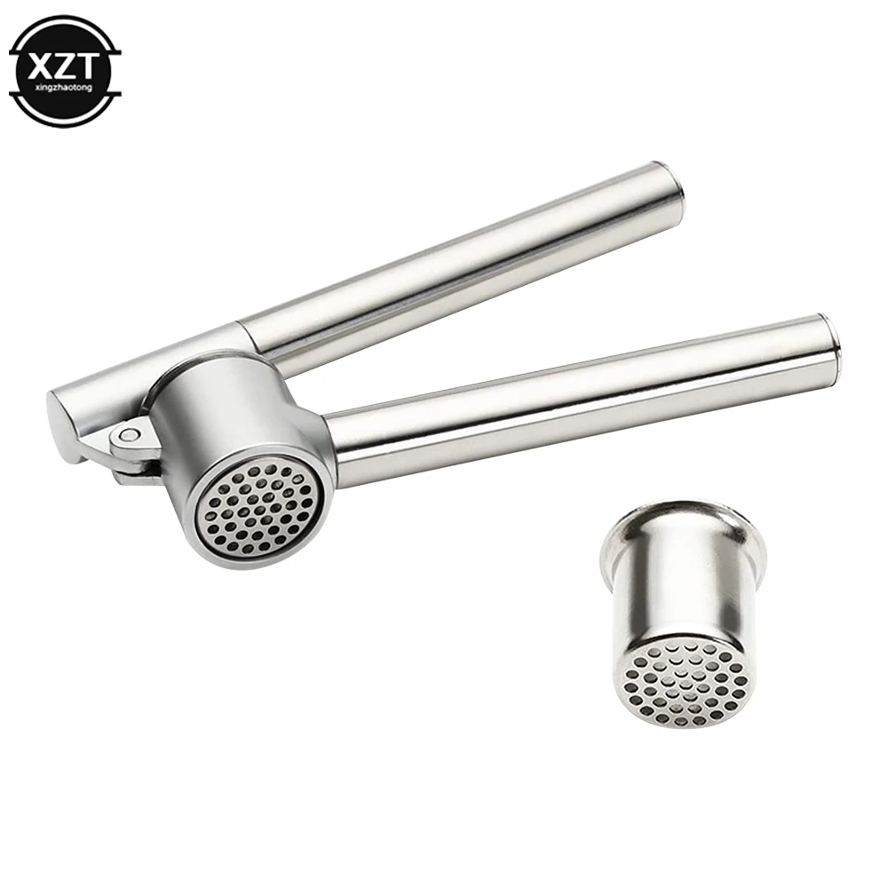 Stainless Steel Garlic Press with Peeler 3 Stainless Steel Garlic Press with Peeler - Image 3