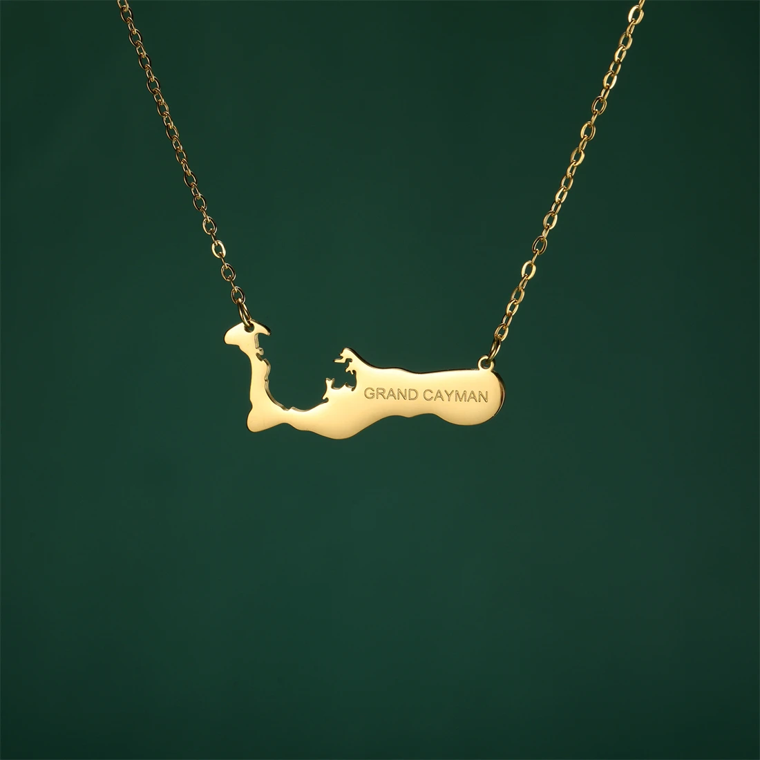 Cayman Islands Map Stainless Steel Pendant Necklace 5 Cayman Islands Map Stainless Steel Pendant Necklace - Image 5