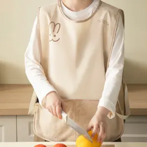 Waterproof Kitchen Apron with Bunny Graphic