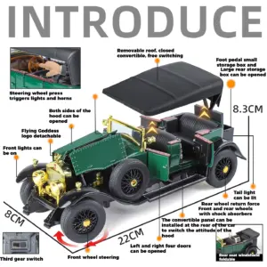 1925 Rolls Royce Phantom I 1:24 Diecast Model 12 S7aee52f47ec747248dd2bfda263503ceQ