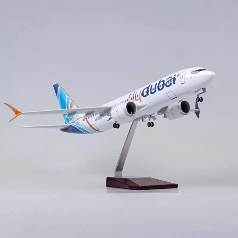 Dubai B737 Max 47cm Diecast Resin Model 2 Dubai B737 Max 47cm Diecast Resin Model - Image 2