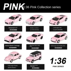 Pink 1:36 Scale Diecast Alloy Model Car Set 14 S7b04abfd94494fcb96f4d2331ad45649z