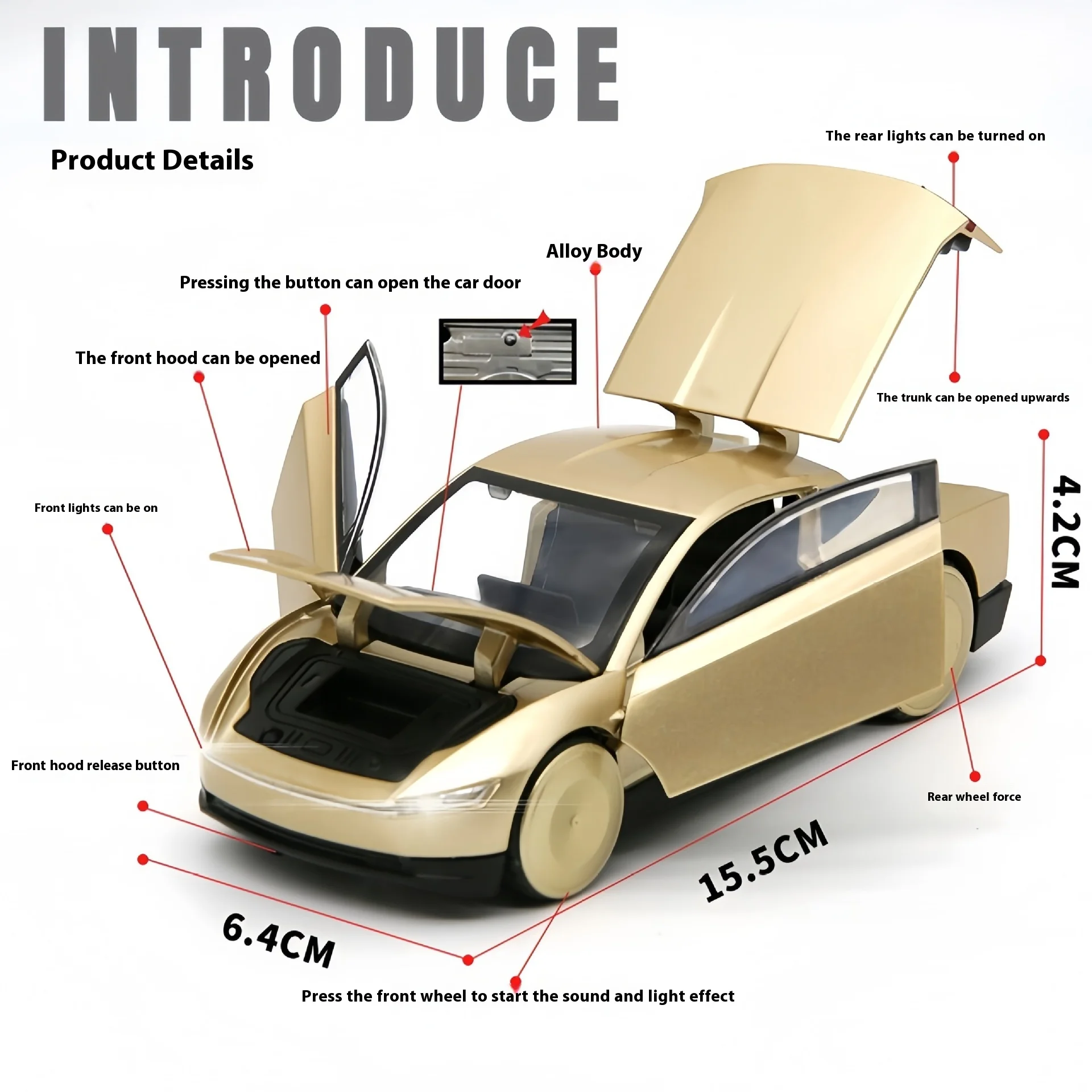 Futuristic Alloy Model Car 1:32 Scale 2 Futuristic Alloy Model Car 1:32 Scale - Image 2