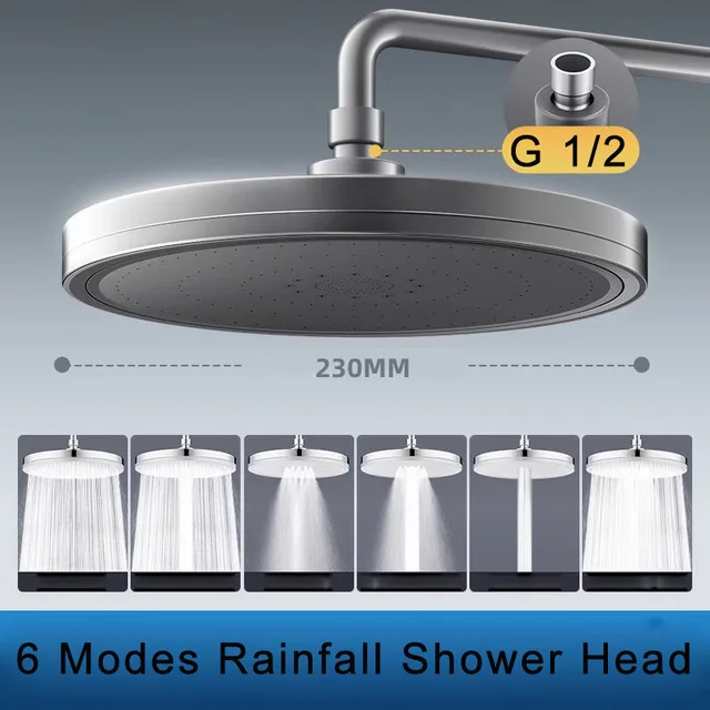 230mm Rainfall Showerhead with 6 Modes 8 230mm Rainfall Showerhead with 6 Modes - Image 8