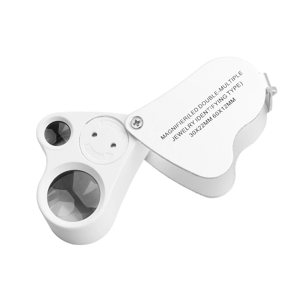 White Dual-Magnification Jewelry Loupe with LED 6 White Dual-Magnification Jewelry Loupe with LED - Image 6