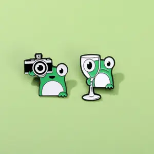 Charming Frog Brooch with Camera & Wine Glass 9 S7b98bd5846d7418aa2874a05d92c60c83