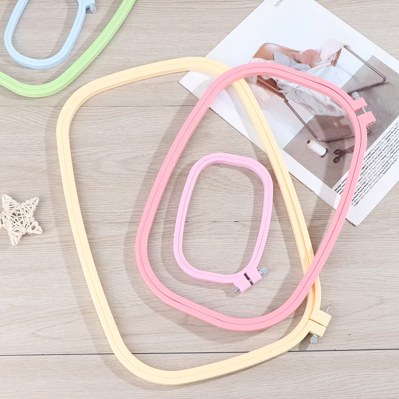 Colorful Modern Plastic Embroidery Hoops Set 6 Colorful Modern Plastic Embroidery Hoops Set - Image 6