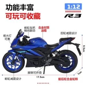1:12 Scale Diecast Motorcycle Model in Blue 11 S7bd209c83d5d474cb9acbf20088a88f4H