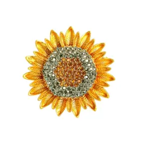 Vivid Sunflower Brooch with Rhinestones 9 S7c304b1d05904ca9a017ba3844ebf8cc0
