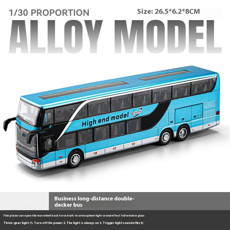 Luxury Double-Decker Model Bus 1:30 Scale 9 Luxury Double-Decker Model Bus 1:30 Scale - Image 9