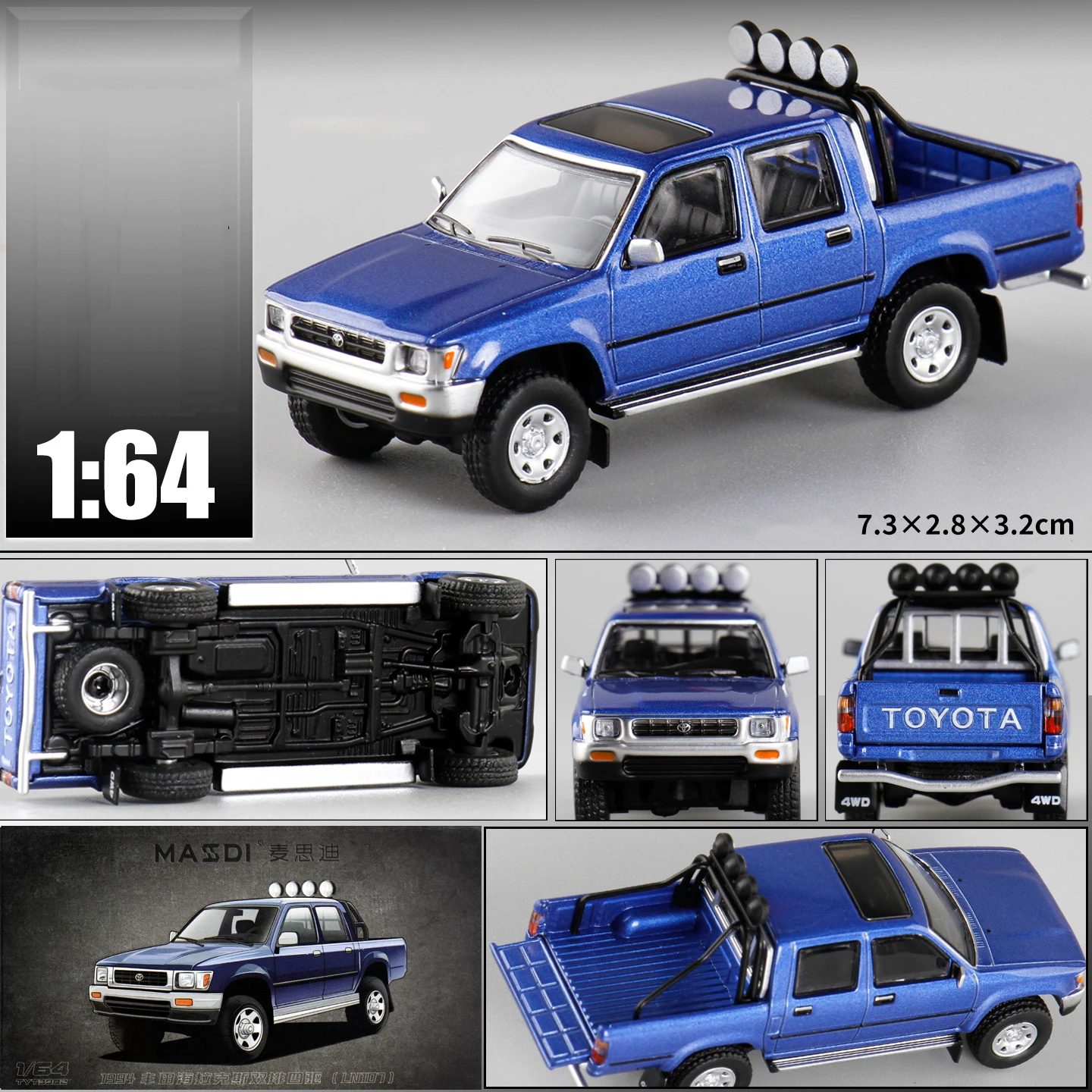 1:64 Lesdi HiLux Pickup Diecast Model 3 1:64 Lesdi HiLux Pickup Diecast Model - Image 3