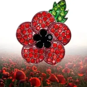 Vibrant Crystal Flower Brooch for Women and Men