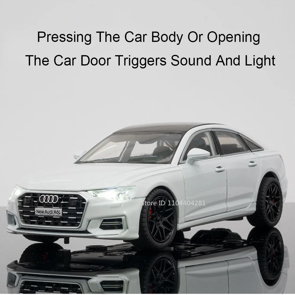 Black 1:24 Scale Diecast A6L Model Car 5 Black 1:24 Scale Diecast A6L Model Car - Image 5