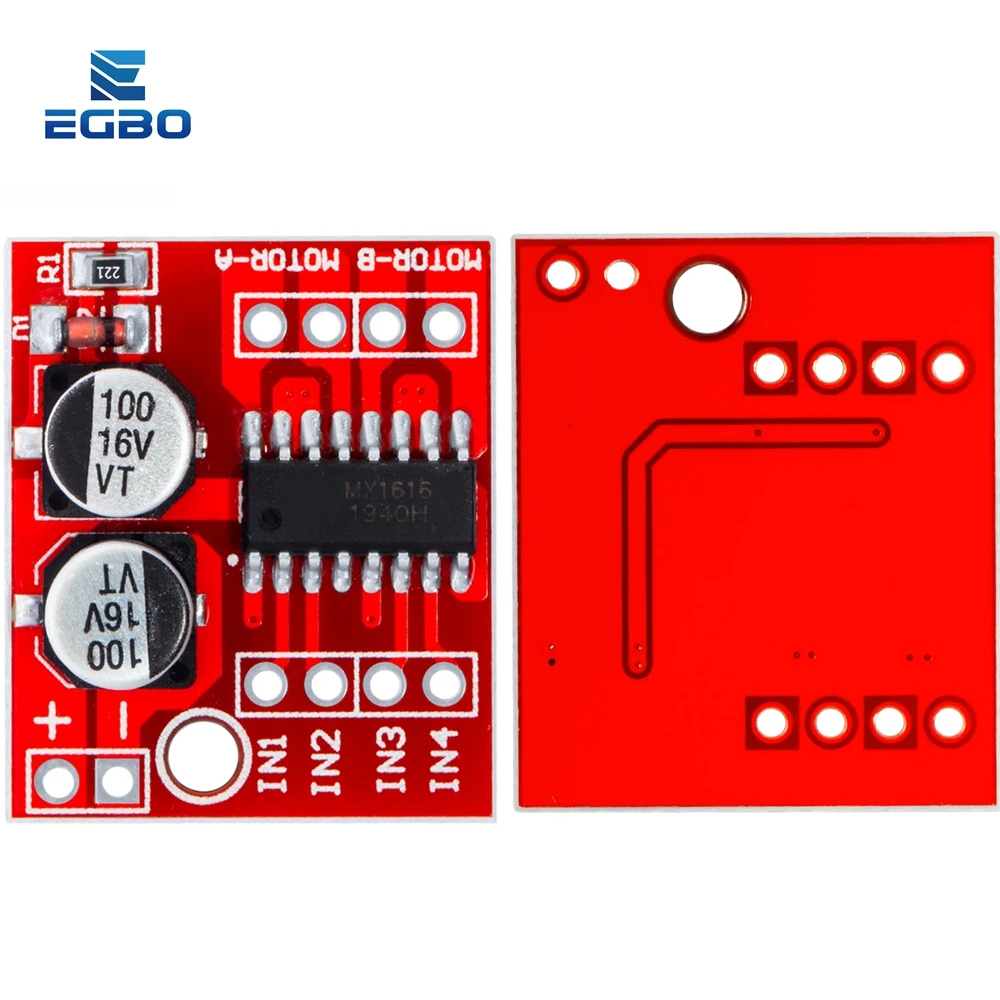 Red DC Motor Driver Module with Dual H-Bridge 2 Red DC Motor Driver Module with Dual H-Bridge - Image 2