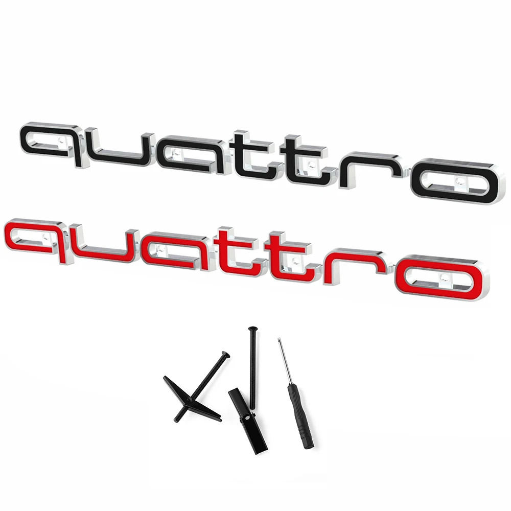 Custom Audi Quattro Front Grille Emblem 41.8cm 2 Custom Audi Quattro Front Grille Emblem 41.8cm - Image 2