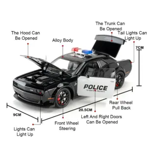 1:24 Scale Diecast Police Car Model 11 S7c74b7a503014265bc048df7b6c7e004r