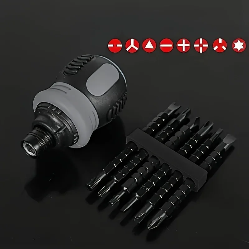 Black Titanium Steel Ratchet Screwdriver Set 3 Black Titanium Steel Ratchet Screwdriver Set - Image 3