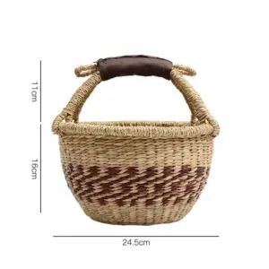 Rustic Handwoven Fruit Basket with Leather Handles 16 S7cf9857f34414e5fb380f6ad23eda85ad
