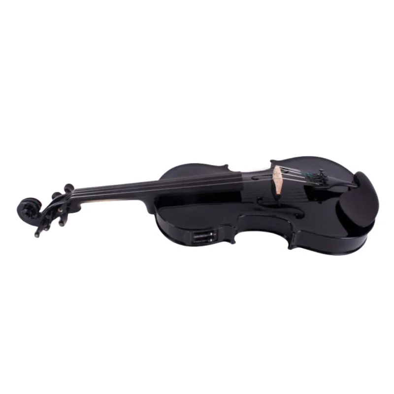 Elegant Black Electric Acoustic Viola 15-16 Inch 3 Elegant Black Electric Acoustic Viola 15-16 Inch - Image 3