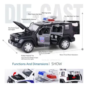 1:32 Diecast Police Car Model for Collectors 11 S7d64c270886b4e35bac25e0cecd60d074