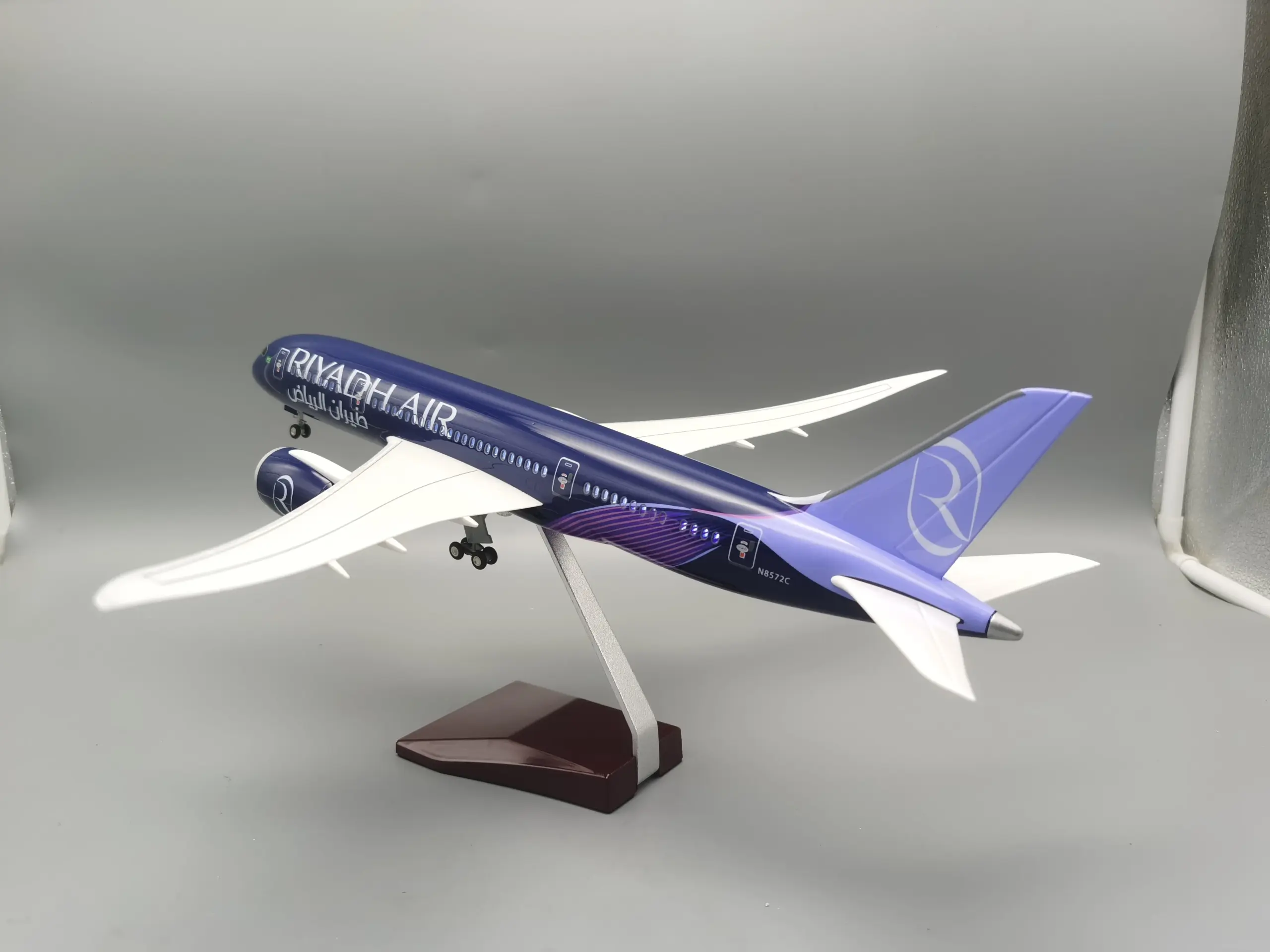 Riyadh Air Boeing 787 Model 43cm with LED Light 6 Riyadh Air Boeing 787 Model 43cm with LED Light - Image 6
