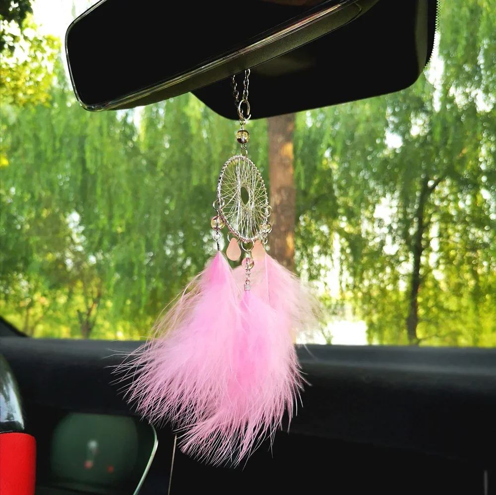 Elegant Dream Catcher Keychain in Champagne Gold 4 Elegant Dream Catcher Keychain in Champagne Gold - Image 4