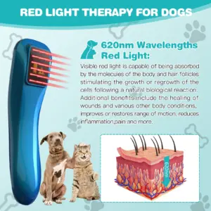 Pet Cold Laser Therapy Device 620nm 18 Diodes 8 S7d9a25d499b84f47b326412acc6f52d5L