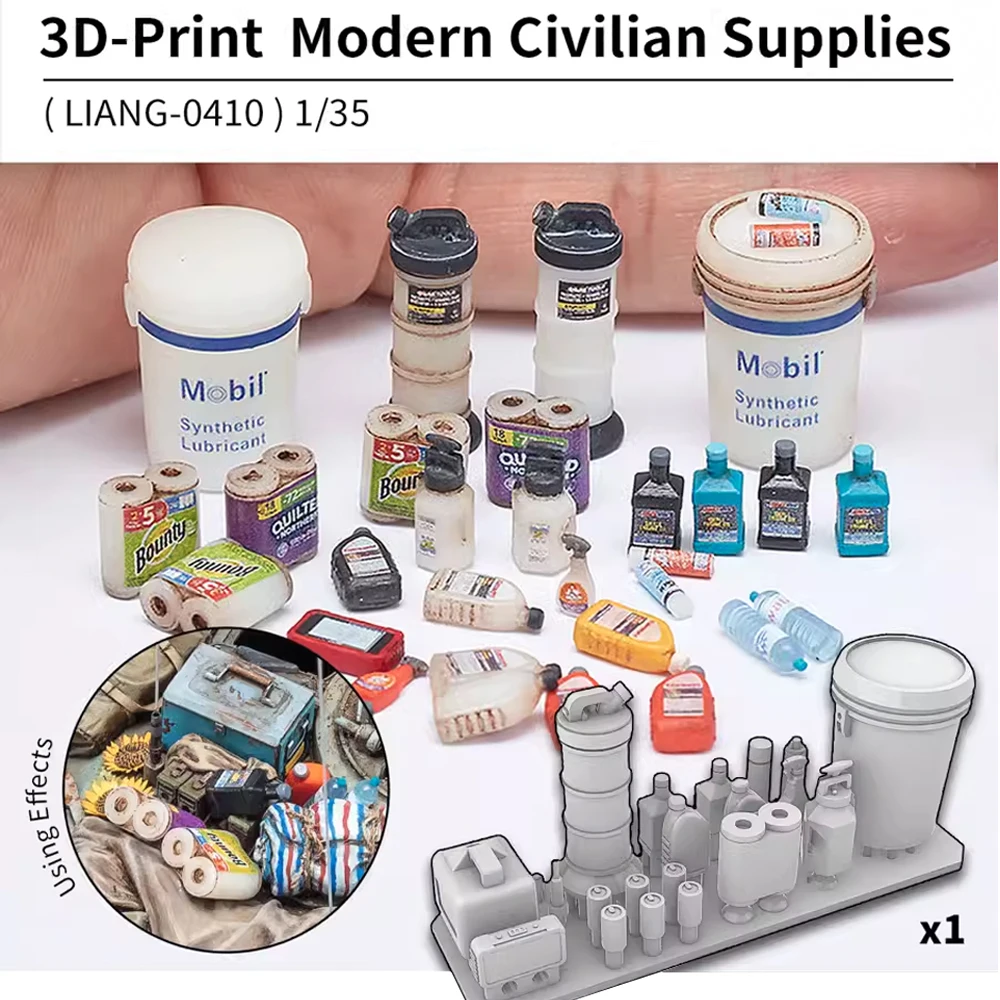 Modern Civilian Oil Drum and Drink Bottle Kit 1/35 Scale 3 Modern Civilian Oil Drum and Drink Bottle Kit 1/35 Scale - Image 3