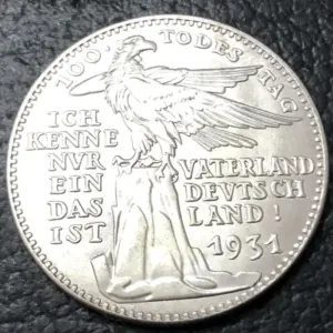Vintage 1931 German Replica Coin 5 S7de0221add8146399bb7bd962ce10c45J