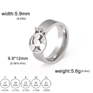 Stainless Steel Pet Lover Ring with Paw Prints 18 S7e1247ee62d34fe59c4c5209cd18ace9b