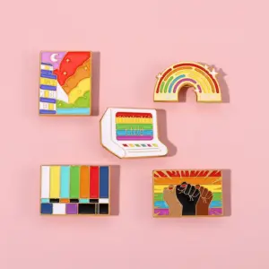 Rainbow Enamel Brooch for Women and Kids 12 S7e2fe36799cd4f39b705cb1544966049w