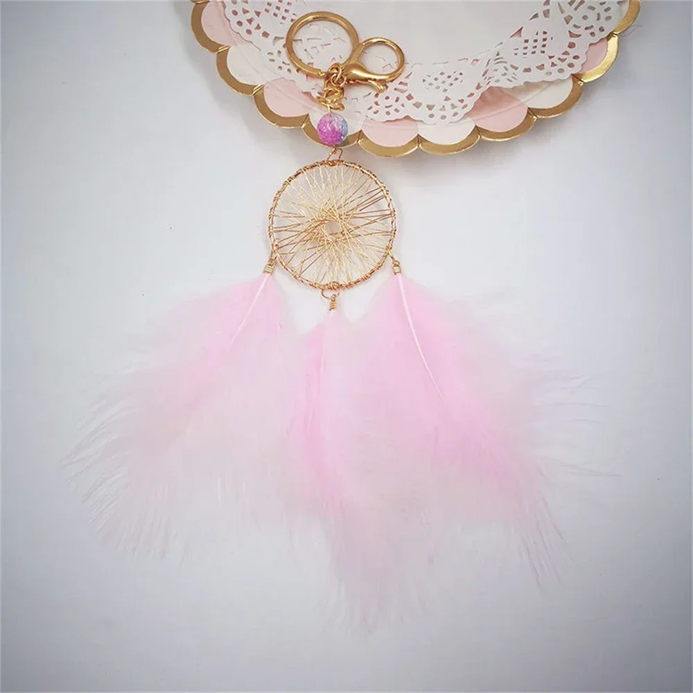 Elegant Dream Catcher Keychain in Champagne Gold 9 Elegant Dream Catcher Keychain in Champagne Gold - Image 9