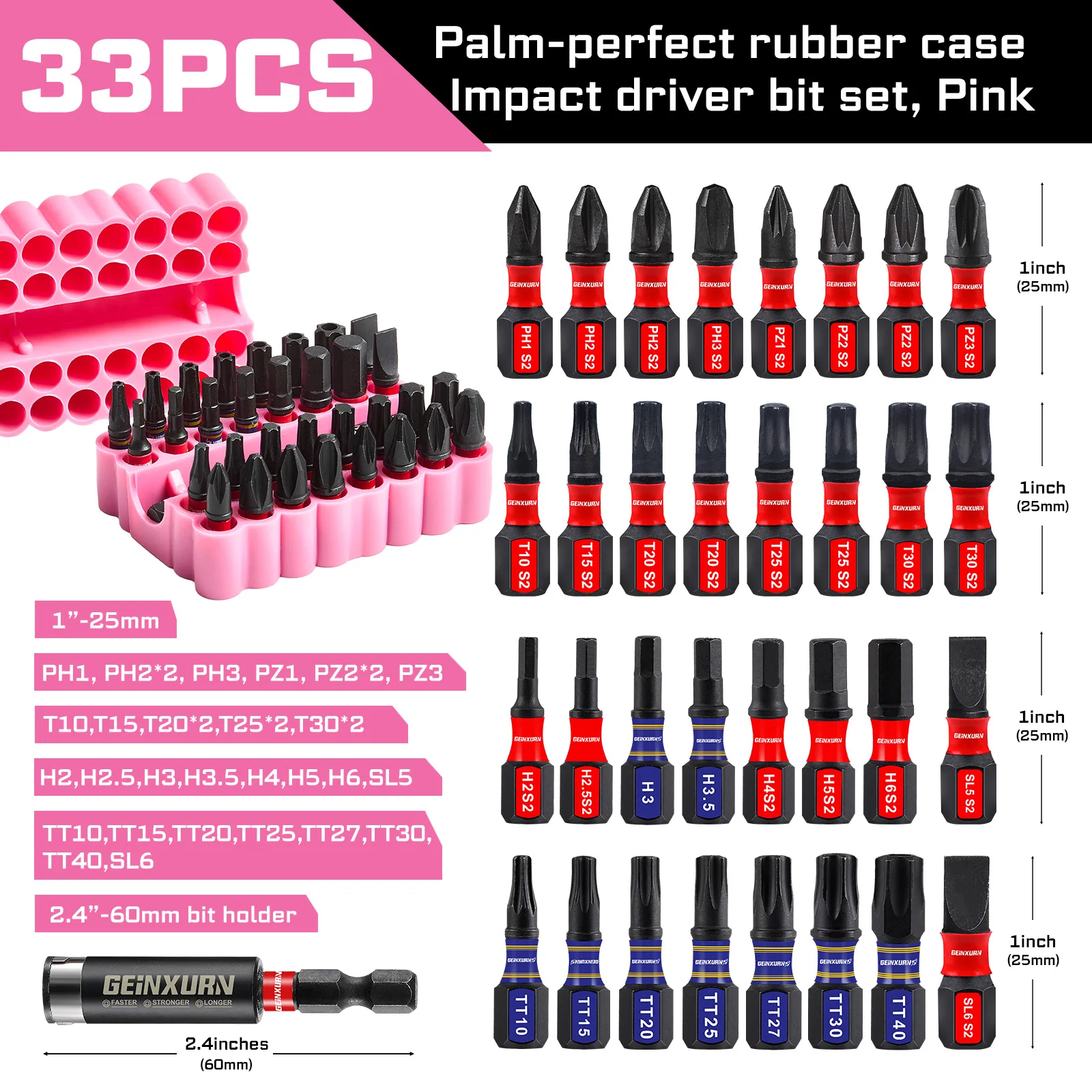 33-Piece Impact Screwdriver Bit Set for Professionals 8 33-Piece Impact Screwdriver Bit Set for Professionals - Image 8