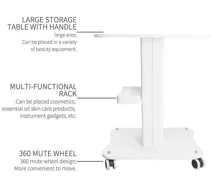 Salon White Beauty Instrument Cart 4 Salon White Beauty Instrument Cart - Image 4