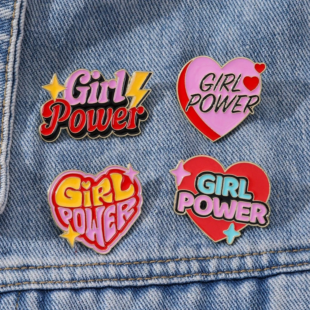 Girl Power Metal Badge for Fashion Enthusiasts 2 Girl Power Metal Badge for Fashion Enthusiasts - Image 2