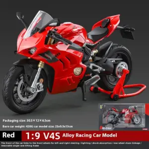 Red Alloy Motorcycle Model 1:9 Scale Collection Display 13 S7ec97d0da6ff431f8385f3685cd87cd3n