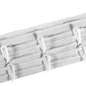 White Plastic Curtain Hooks Set (50/100/200) 12 S7efa92bbf51a4d94a7db65ea7e65559a1