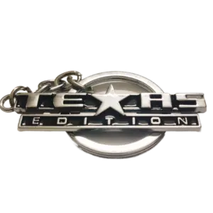 Bold 3D Metal Keychain with Star Accent 12 S7f077241b9a44ee39b6d13223893e0c34