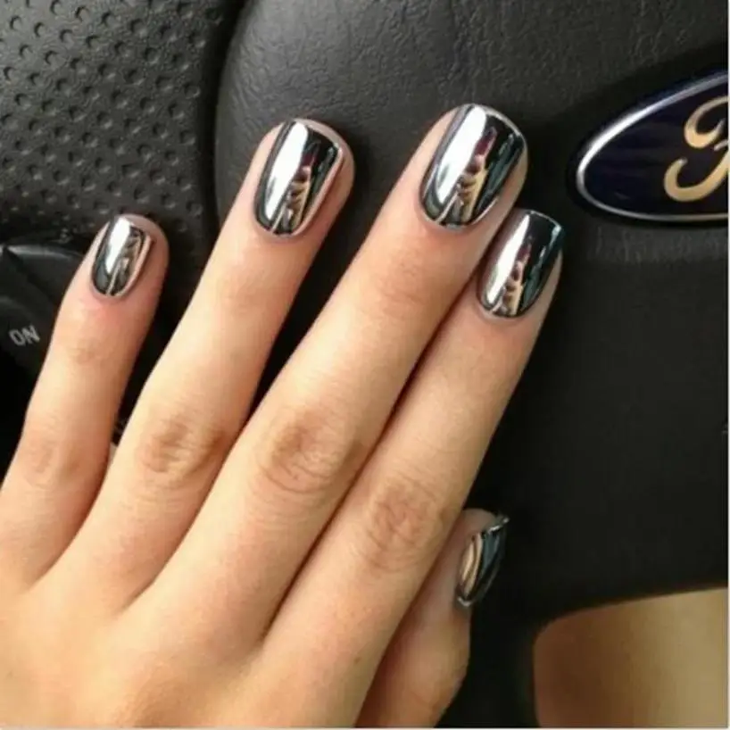 Mirror Silver Nail Polish - 6ml, Stainless Steel Finish 3 Mirror Silver Nail Polish - 6ml, Stainless Steel Finish - Image 3